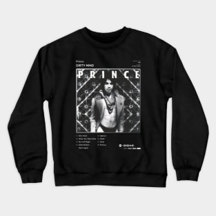 Prince - Dirty Mind Tracklist Album Crewneck Sweatshirt